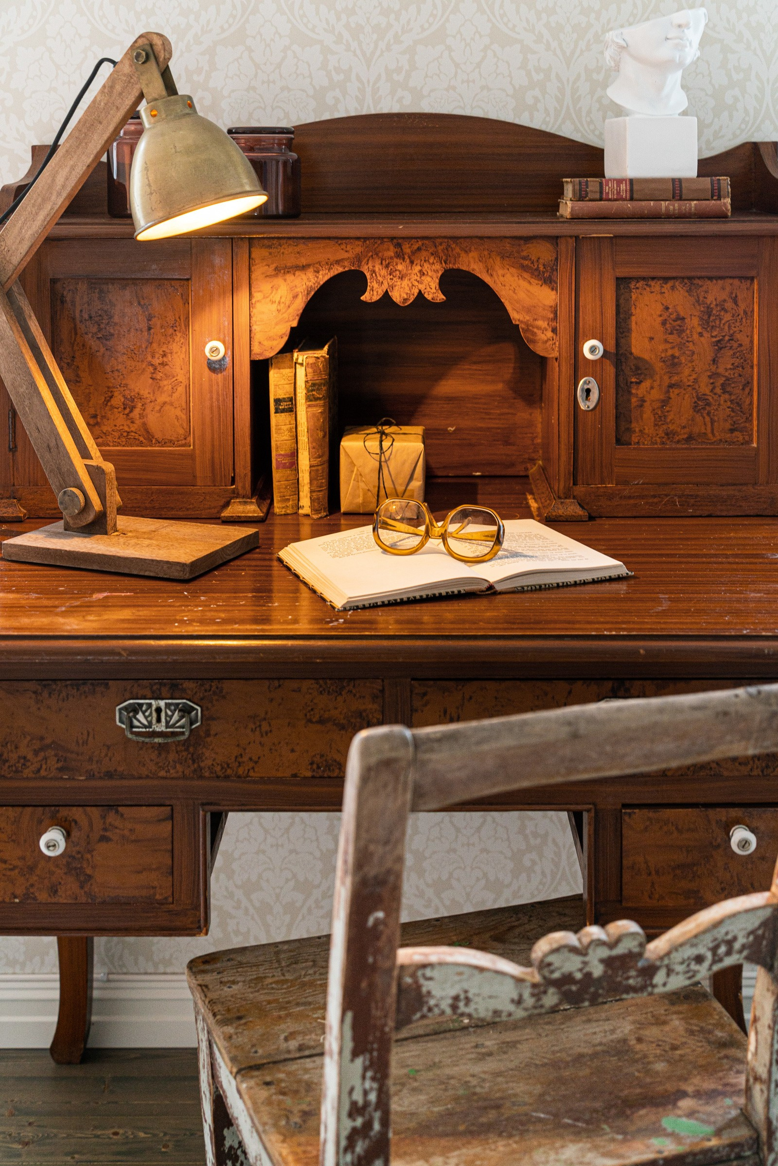 Rustikk bordlampe Ashby