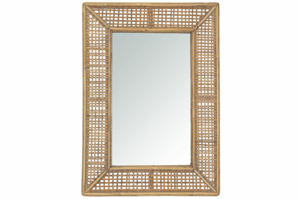 Rektangulært speil bambus